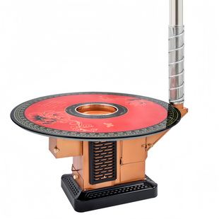 烤火炉家用气化炉烧柴烧煤炭室内柴火炉农村回风炉两用无烟取暖炉