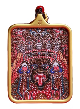 扎基拉姆手绘唐卡吊坠