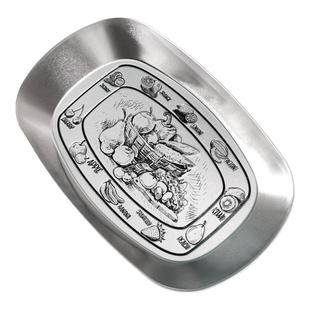 复古马口铁创意小吃盘家用商用不锈钢盘子薯条炸鸡烧烤户外野餐盘