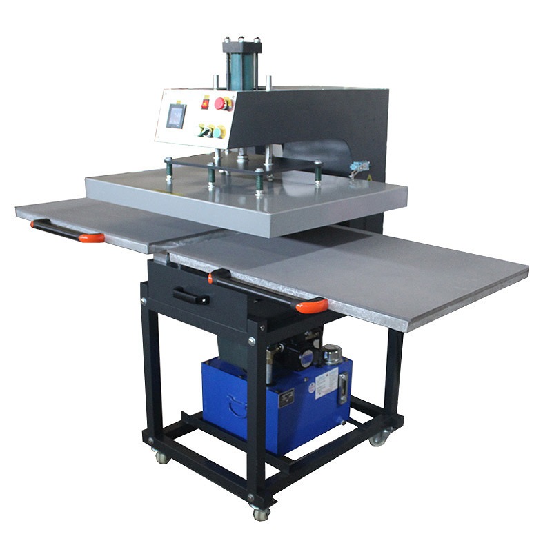厂家直供液压下滑式服装压烫机布料裁片双工位印花烫钻各尺寸规格