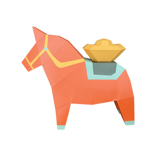 马年大型摆件马上有财装饰品大号手工折纸吉祥物店铺家居飞马摆件