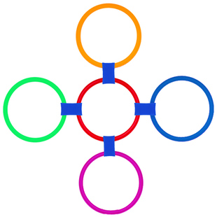 儿童跳圈圈环跳房子格子小孩跳跃训练器材跳栏架幼儿园训练跳跳圈