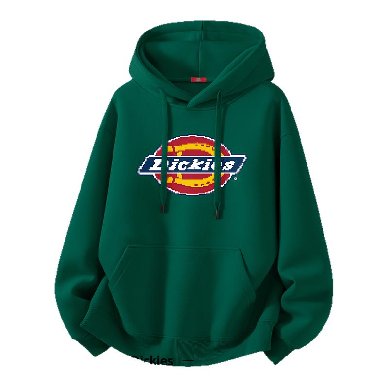 Dickies美式重磅绿色连帽卫衣