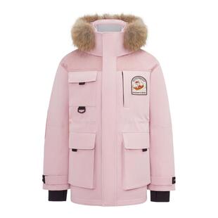 雪中飞鹅绒2026新款男女同款情侣款貉子毛领保暖羽绒服外套