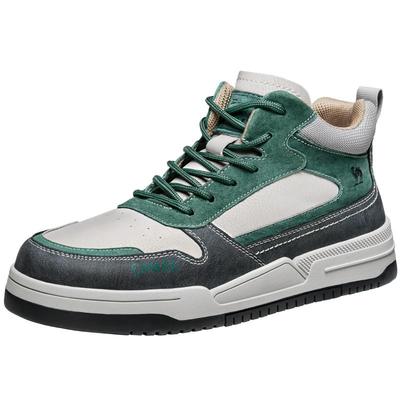 骆驼加绒保暖滑板鞋高帮板鞋