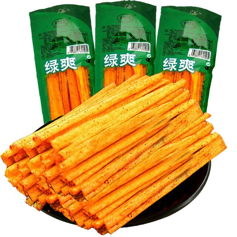 千味源绿爽辣条五毛钱的麻辣80后90后儿时怀旧小零食校园5角包几