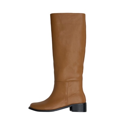 韩国东大门爆款百搭长筒靴