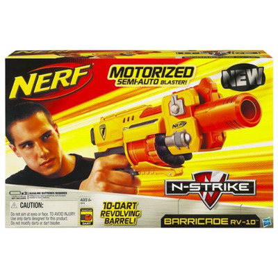 孩之宝nerf热火半自动男孩发射器