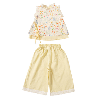 女童夏装套装2026新款洋气儿童薄款裤子两件套宝宝夏季衣服超好看