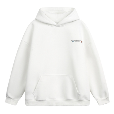 花朵刺绣美式休闲运动连帽卫衣