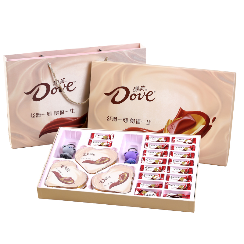 德芙牛奶巧克力礼盒装爱心生日礼物零食婚礼结婚喜糖国庆伴手礼品