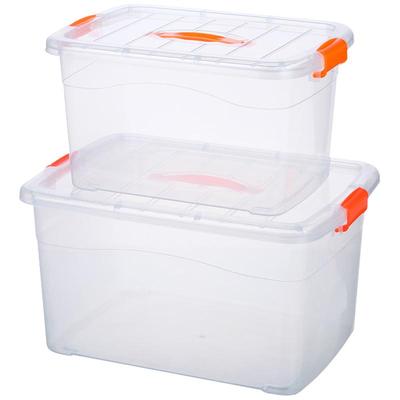 透明塑料收纳整理箱特大号加厚玩具衣服有盖储物箱家用收纳盒子