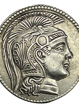 人像硬币项链古希腊雅典娜水瓶座