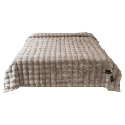 进口四季加厚仿皮草毛毯