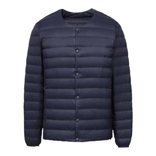 男士轻薄羽绒服白鸭绒短款圆领外穿保暖内胆轻便内搭休闲商务外套