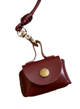 皮绳零钱耳机包包项链长款男女