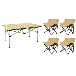 早行客户外折叠桌椅套装便携折叠桌月亮椅户外露营全套装备