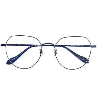 纯钛6克多边形眼镜近视女可配高度数镜片超轻平光学生眼睛框架男