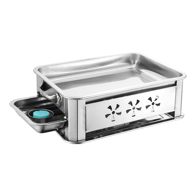 木炭碳烤酒精炉长方形海鲜大咖盘