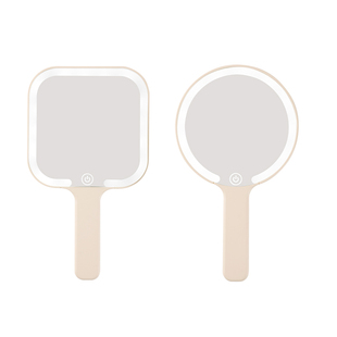 手持化妆镜子便携学生宿舍led女高颜值化妆镜带灯家用桌面美妆镜