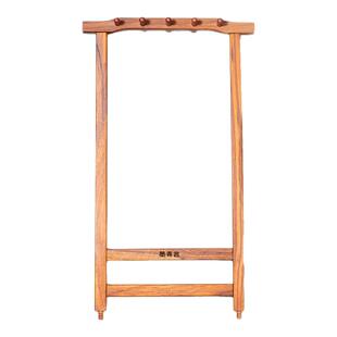 得力墨青言花梨木毛笔架新中式多功能简约文房四宝学生书法专用桌面收纳置物架创意摆件