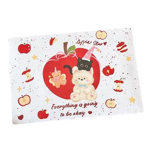 新款苹果小熊信封信纸套装可爱高颜值ins牛皮纸手写信情书送闺蜜