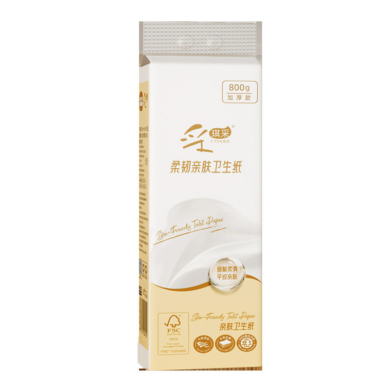 采琪采100%原生木浆无芯卷纸手纸