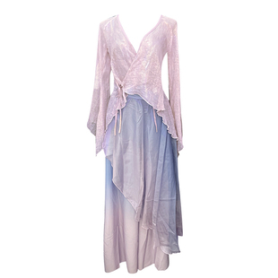 古典舞蹈服专业练功服民族风分体优雅纱衣中国舞演出表演艺考服装