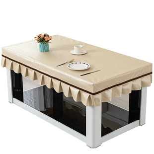 防水皮罩新款烤火桌罩电烤炉套烤火炉电炉子罩茶几桌布塑料垫包角