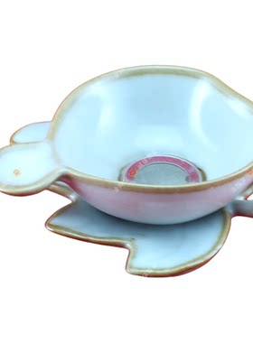 高档汝瓷茶漏两件组茶虑汝窑