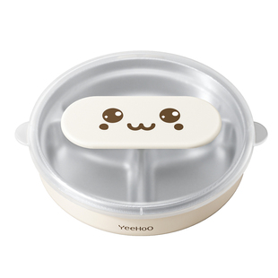 英氏宝宝餐盘自主进食分格餐盘吸盘式辅食碗婴儿学吃饭不锈钢儿童