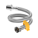 4分内外丝进水管不锈钢对接软管热水器水龙头上水加长加接延长管