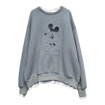 孕妇灰色纯棉卫衣打底衫