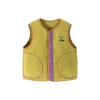 迷你巴拉儿童摇粒绒马甲双面绒