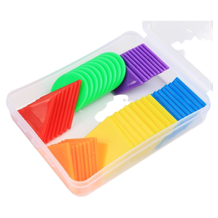 一年级几何图形片彩色图形计数片正方形长方形圆形圆片等边三角形等腰小学数学教具学具形状认识二年级找规律