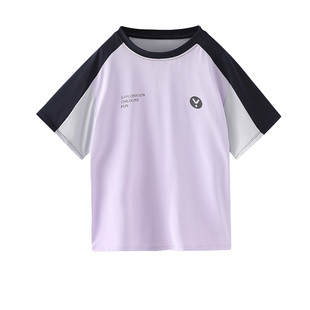 南真儿童t恤短袖a类夏季薄款冰丝凉感透气儿童运动速干短袖t恤