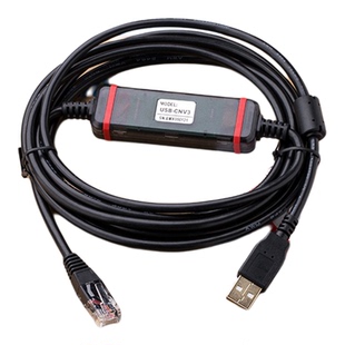 适用富士PLC编程调试电缆NB/NJ/NS/NW0数据线通讯下载线USB-CNV3