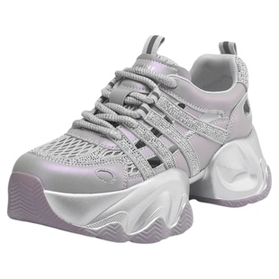 达芙妮老爹鞋女2026新款夏薄款网面透气不闷脚厚底增高休闲运动鞋