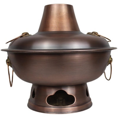 纯紫铜铜火锅老式纯铜老北京