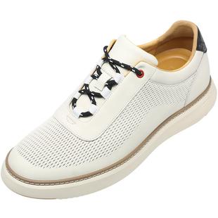 何金昌隐形内增高男鞋6cm新款秋季网面透气真皮休闲鞋板鞋男士鞋