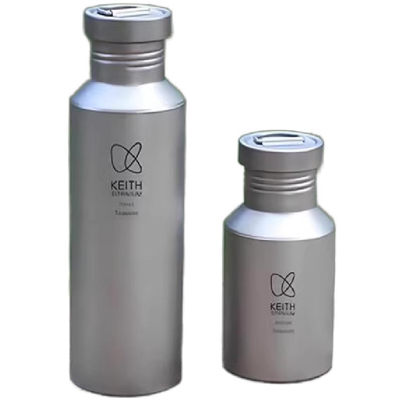 KEITH铠斯纯钛水壶家用户外露营旅行徒步轻量便携运动水壶登山壶