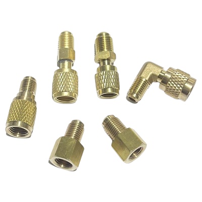 空调R410a转接头纯铜 加液管接头加氟管R22转R410A转接头制冷配件