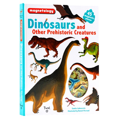 恐龙和其他史前生物Dinosaurs and Other Prehistoric Creatures英文原版绘本儿童自然科普STEM磁铁操作书