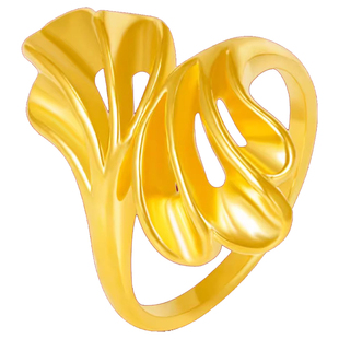 vana足金孔雀开屏戒指黄金新款时尚指环生日礼物送女友手饰