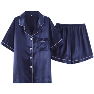 网红冰丝夏天父子装全家衬衫亲子加大码200斤睡衣男童S码薄款短袖