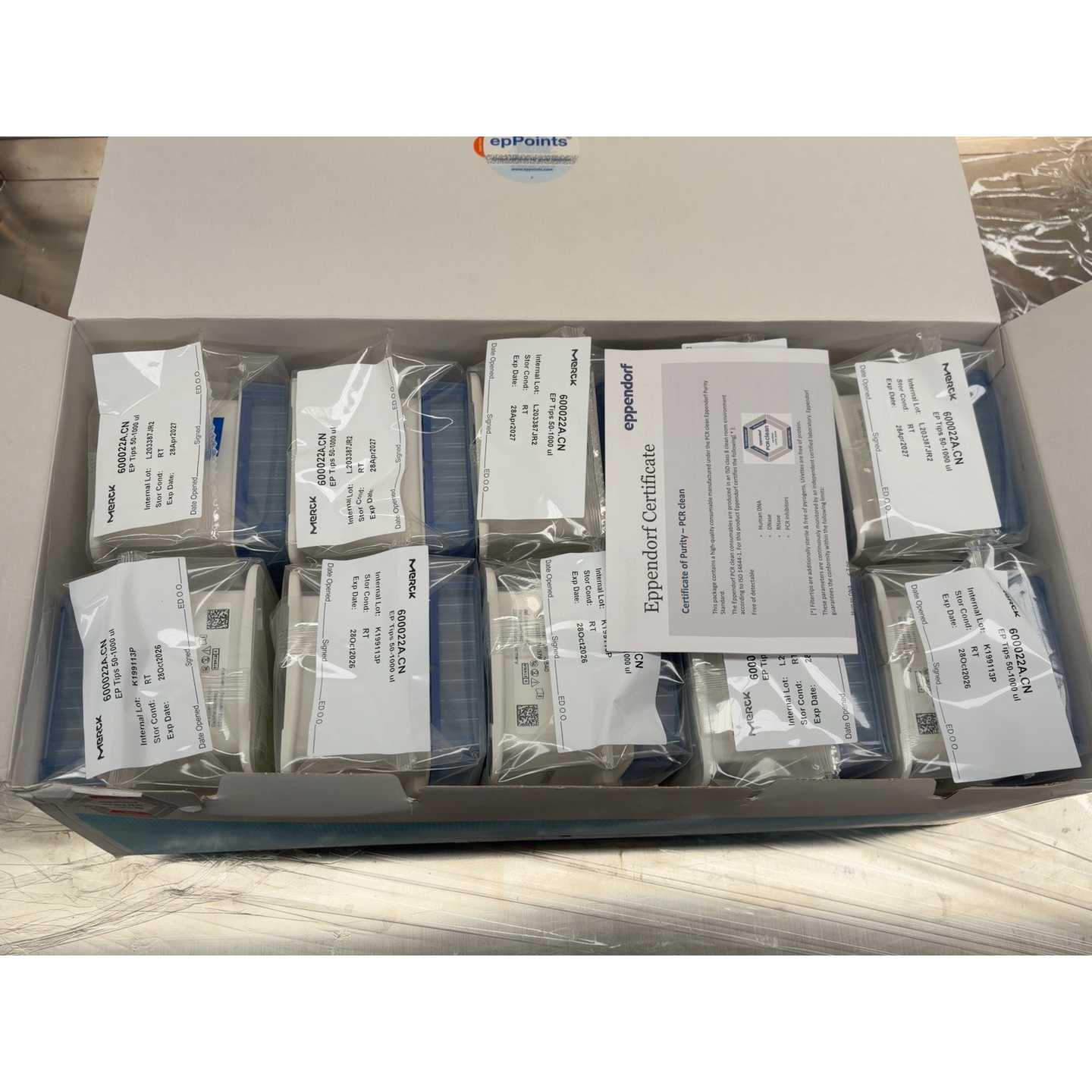 议价德国艾本德Eppendorf盒装吸头全新未拆封蓝色原装包维修