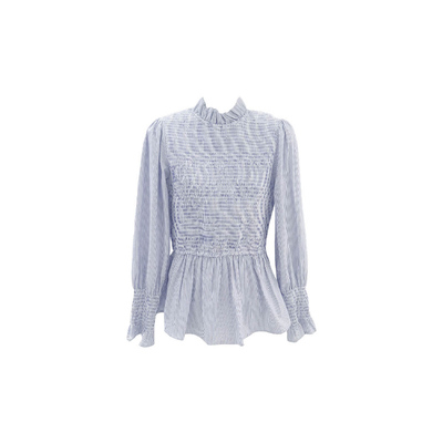 现货韩系简约设计感透气长袖衬衫