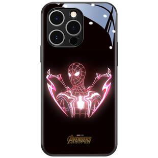 苹果14pro手机壳新款男iphone16promax玻璃17壳12来电发光11pm防摔plus超酷炫保护套15漫威13蜘蛛钢铁侠毒液x