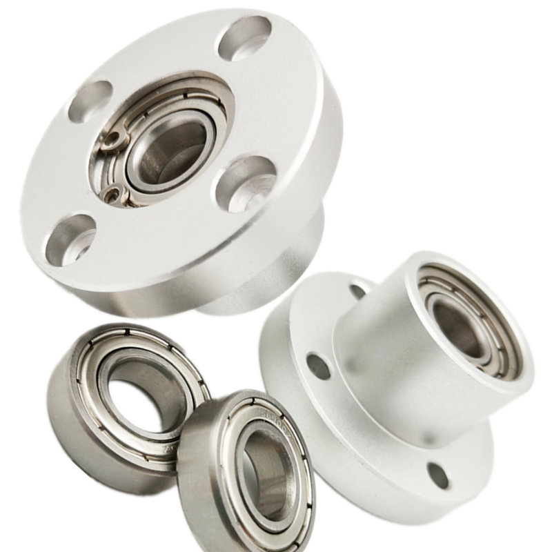 圆形法兰双轴承座组件带座轴承固定座轴承支架座铝合金BGRBB6003