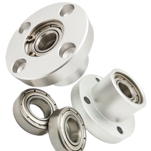 圆形法兰双轴承座组件带座轴承固定座轴承支架座铝合金BGRBB6003